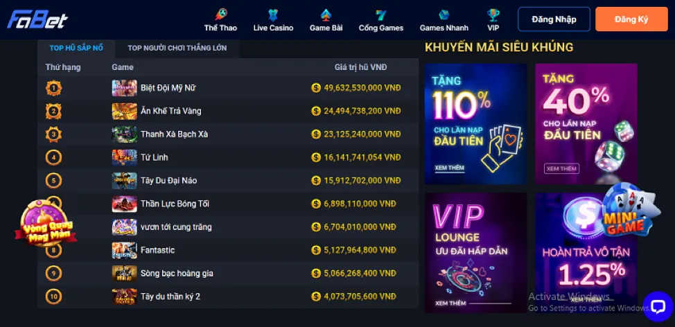 Vua bắn cá với khuyến mãi 888vip